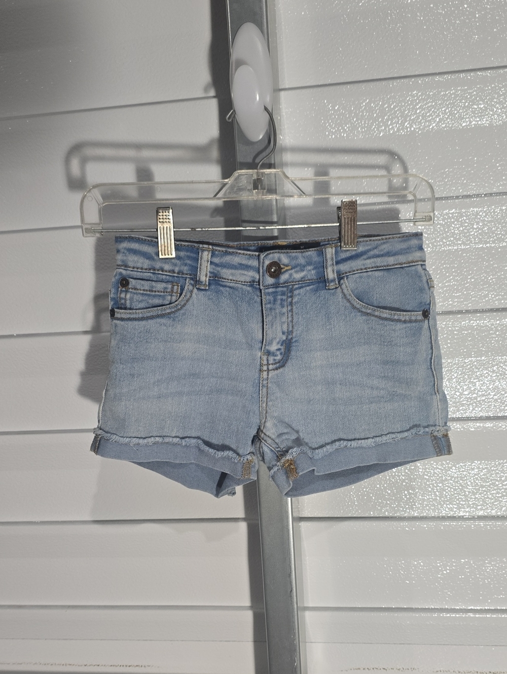 Lucky Brand Light Wash Denim Shorts with Frayed Hem Size 10